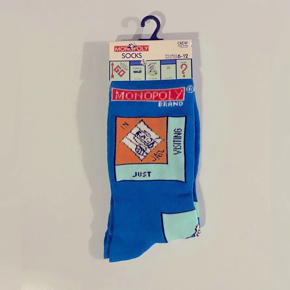 Fun Novelty Socks Featuring Monopoly Game